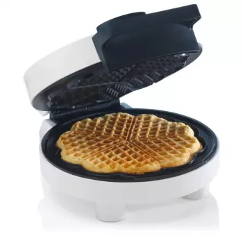 Trebs 13100 sirds formas vafeļu panna 1000W balta