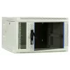 DSIT 6U sienas serveru skapis ar stikla durvīm, balts, 600x600x368 mm DS6606W-DOUBLE