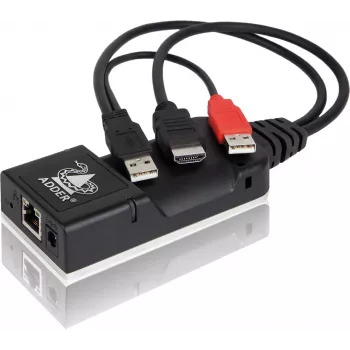 ADDER ALIF101T-HDMI KVM over IP raidītājs - HDMI, USB, audio, Cat5e/Cat6/Cat7, 2560x1600@60Hz, melns alumīnijs