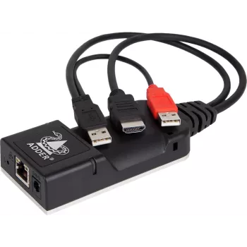 ADDER ALIF101T-HDMI KVM over IP raidītājs - HDMI, USB, audio, Cat5e/Cat6/Cat7, 2560x1600@60Hz, melns alumīnijs