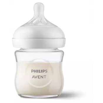 Philips Avent Natural Response stikla zīdaiņa pudelīte 125 ml ar jaundzimušā knupīti, 0m+