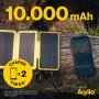 Aqiila Powerbird BS10 Saules enerģijas banka 10000 mAh melna & oranža