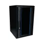 DSIT DS10-3412 12U 10 inch sienas serveru skapis ar stikla durvīm, 370x450x618 mm, melns