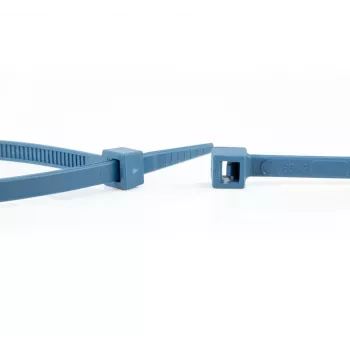 WKK 150126671 metālu detektējams kabeļu savilcējs 200 x 4,8 mm, zils (100 gab.)