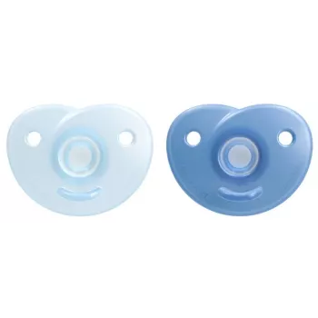 Philips Avent Soothie silikona knupis ar silikona vairogu, 0-6 mēneši, 2 gab.