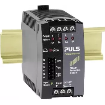 PULS DIMENSION PISA11.406 4 kanālu elektroniskais automātslēdzis 24V DC 4x6A