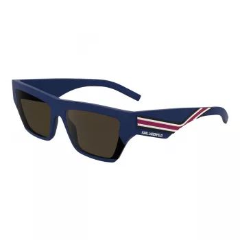 Karl Lagerfeld Unisex KL6163S-401 Saulesbrilles, melns rāmis, pelēkas lēcas, 59/17/145 mm
