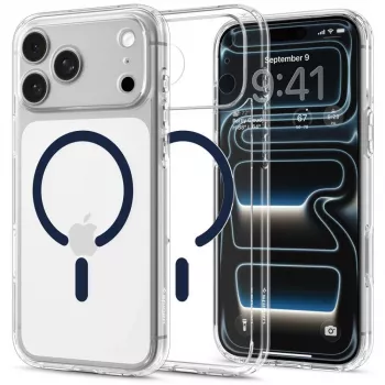 Spigen Ultra Hybrid MagSafe apvalks iPhone 17 Pro Max / 18 Pro Max - caurspīdīgs / tumši zils