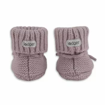 Lodger Slipper Merino vilnas zīdaiņu čības, rožu krāsā, 0-6 mēneši