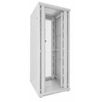 DSIT 42U 19 inch serveru skapis, perforētas dubultdurvis priekšā un aizmugurē, balts, 800x1000x2000mm (DS8042DD-W)