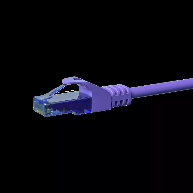 DSIT UTP CAT6a 0,25m purpura savienojuma kabelis - 100% varš (DC-U6A8-002)