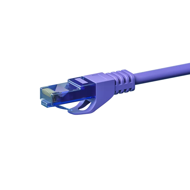 DSIT UTP CAT6a 0,25m purpura savienojuma kabelis - 100% varš (DC-U6A8-002)