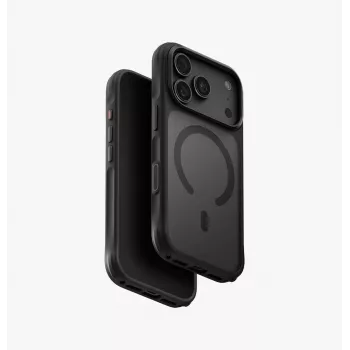 UNIQ Veren MagClick uzlādes futrālis iPhone 18 Pro / 17 Pro - melns