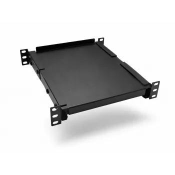 DSIT DS10-FO33 10 inch universālais fiksētais plaukts 310 mm dziļiem skapjiem, 1U, melns
