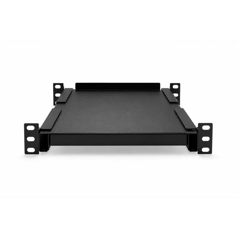 DSIT DS10-FO33 10 inch universālais fiksētais plaukts 310 mm dziļiem skapjiem, 1U, melns