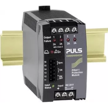 PULS DIMENSION PISA11.402 4 kanālu elektroniskais drošinātāju modulis 24V DC, 4x2A