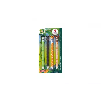 JOLLY Želejas pildspalva ar dzīvnieku motīviem 0,5 mm zila, 4 gab. (7005-0005)