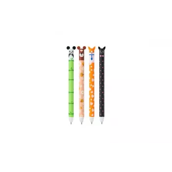 JOLLY Želejas pildspalva ar dzīvnieku motīviem 0,5 mm zila, 4 gab. (7005-0005)