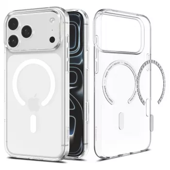 SPIGEN Liquid Crystal MagSafe iPhone 17 Pro Max / 18 Pro Max apvalks, caurspīdīgs/balts