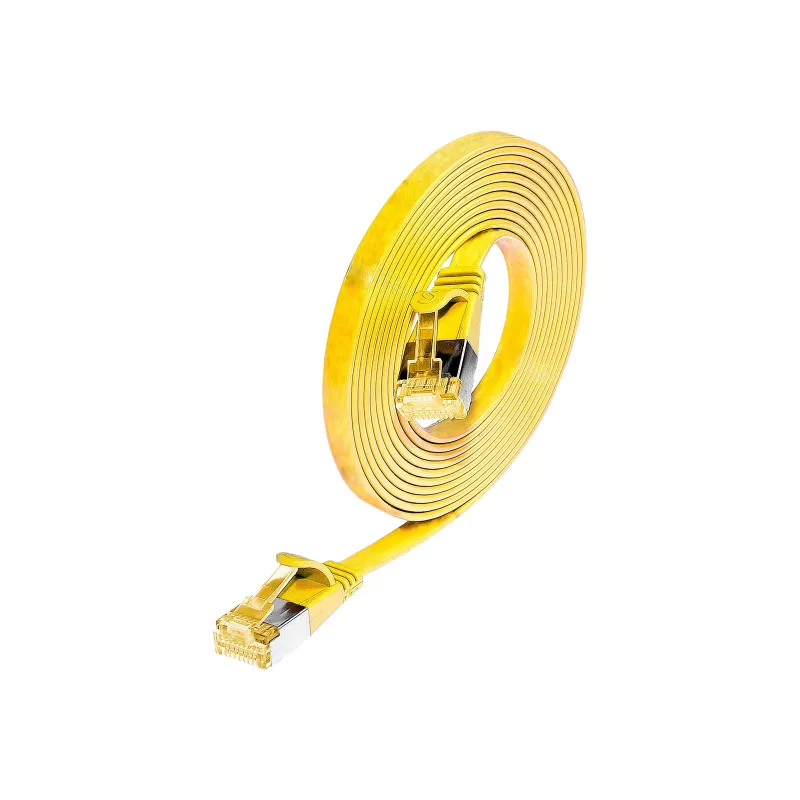 Wirewin SLIM PKW-STP-SLIM-K6A 0,1 m Cat6a U/FTP tīkla kabelis, dzeltens