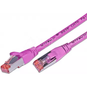 Wirewin S/FTP CAT6 0,25m tīkla kabelis, rozā (PKW-PIMF-KAT6 0.25 MG)