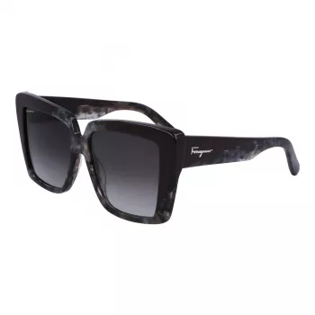 Ferragamo SF1060S-21 Butterfly Saulesbrilles, Havana/Brūns Gradients, 55mm
