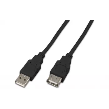 Wirewin USB A-A MF 0.5 SW USB 2.0 pagarinājuma kabelis, 0,5 m, melns