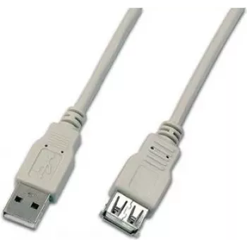 Wirewin USB A-A MF 2.0 GR USB 2.0 pagarinājuma kabelis, 2 m, pelēks