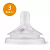 Philips Avent Natural Response mākslīgās barošanas knupīši, silikona komplekts (3 gab., Flow 3, no 1 mēneša)