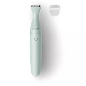 PHILIPS Essential Bikini trimeris BRT398/15, droša apstrāde jutīgām zonām, mitrā un sausā lietošana, 3 garuma iestatījumi, ar baterijām, balts ar rozā akcentiem