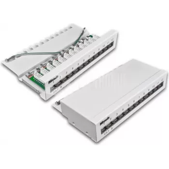 Wirewin 12 portu CAT6 galda patch panelis, ekranēts, LSA+ terminācija (DVP-TRIO-K6 12)