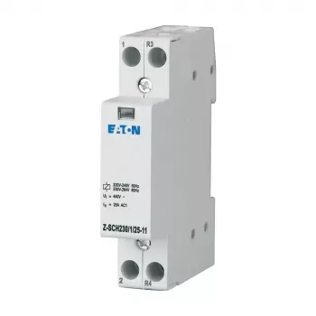 Eaton Z-SCH230/1/25-11 instalācijas kontaktors, 230 V AC spole, 1 NO + 1 NC, 25 A, DIN sliedei 193886