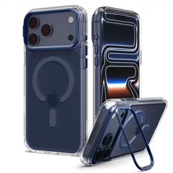 SPIGEN Ultra Hybrid Optik S MagSafe apvalks iPhone 17 Pro Max / 18 Pro Max - caurspīdīgs/tumši zils