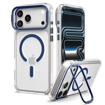 SPIGEN Ultra Hybrid Optik S MagSafe apvalks iPhone 17 Pro Max / 18 Pro Max - caurspīdīgs/tumši zils