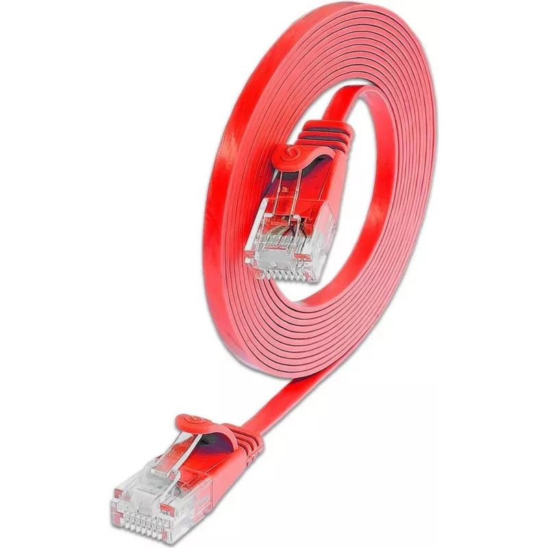 Wirewin Cat.6 Slim Patch Cable U/UTP 0,25m sarkans PKW-SLIM-KAT6 0.25 RT
