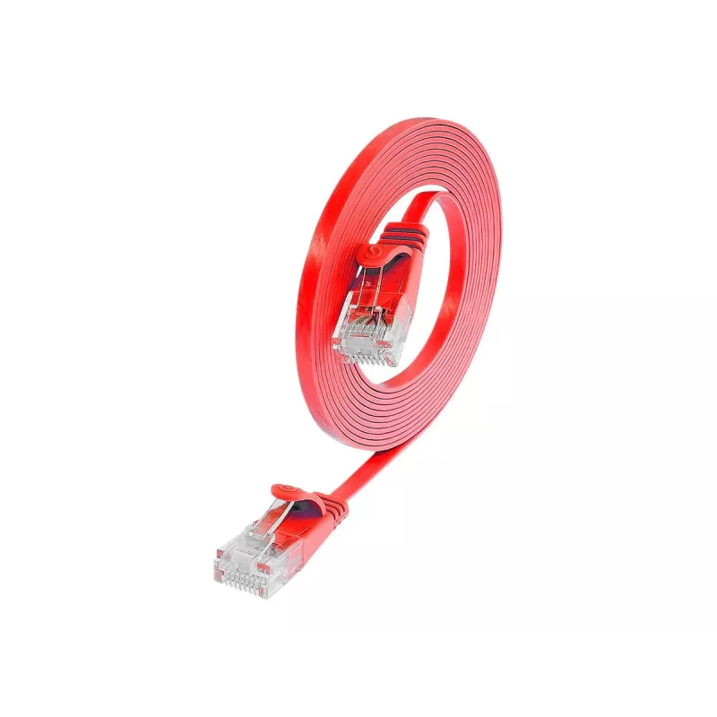 Wirewin Cat.6 Slim Patch Cable U/UTP 0,25m sarkans PKW-SLIM-KAT6 0.25 RT