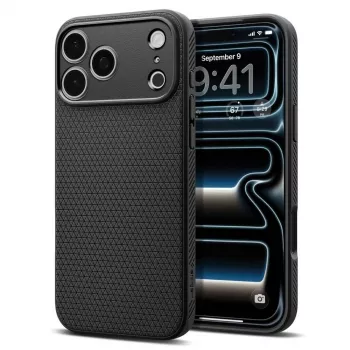 Spigen Liquid Air apvalks iPhone 17 Pro / 18 Pro - matēts melns