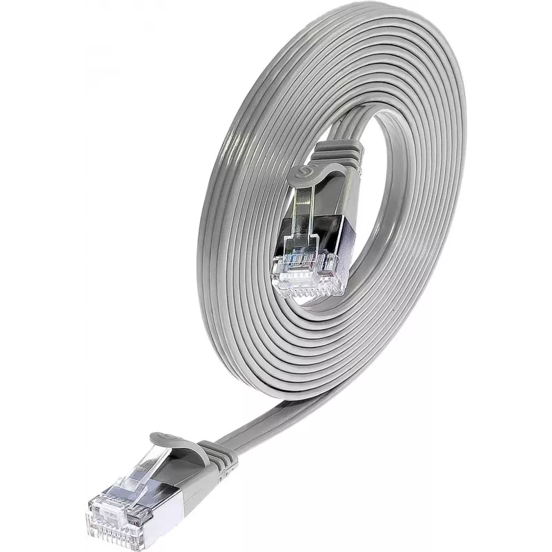 Wirewin Cat.6 SLIM tīkla kabelis STP PIMF 0,1m pelēks PKW-STP-SLIM-KAT6 0.1