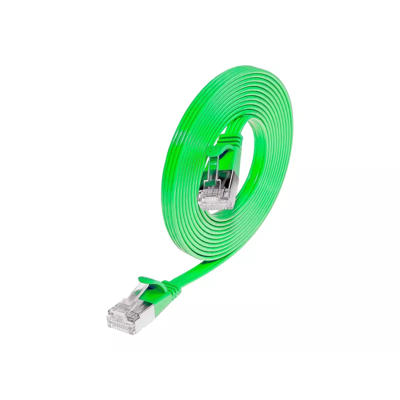 Wirewin Cat.6 Slim Patch Cable, STP (PIMF), 0,1 m, zaļš PKW-STP-SLIM-KAT6 0.1 GN