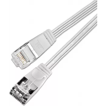 Wirewin Triotronik 0,15 m Cat6 U/FTP plānais Ethernet tīkla kabelis, RJ45 tētis-tētis, balts (PKW-STP-SLIM-KAT6 0.15 WS)