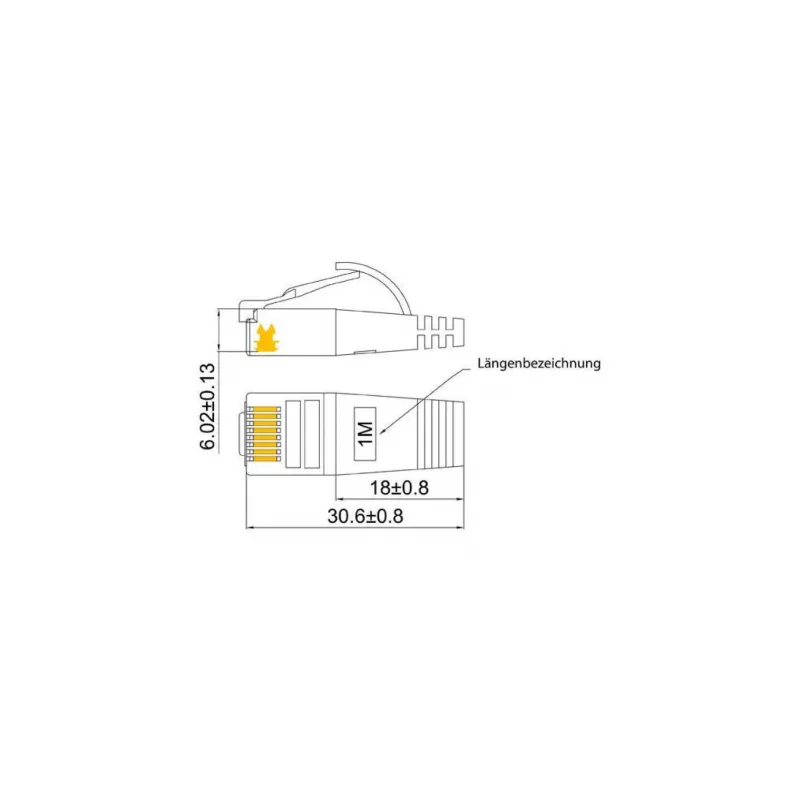 Wirewin Triotronik 0,15 m Cat6 U/FTP plānais Ethernet tīkla kabelis, RJ45 tētis-tētis, balts (PKW-STP-SLIM-KAT6 0.15 WS)