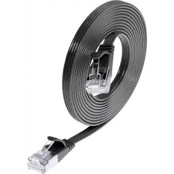 Wirewin Triotronik PKW-STP-SLIM-KAT6 1.0 SW Cat6 U/FTP slaidais Ethernet tīkla kabelis, 1 m, melns