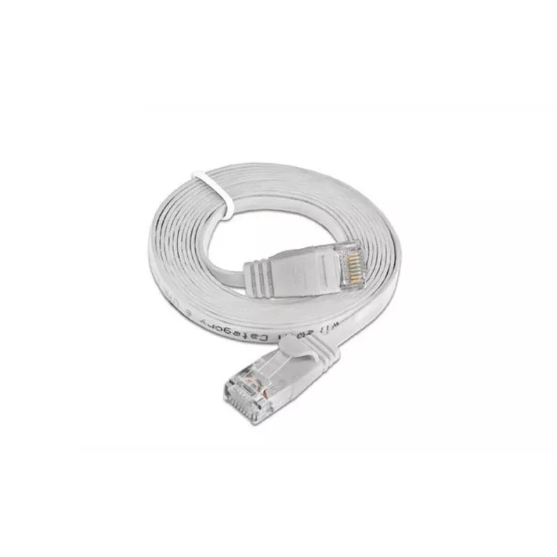 Wirewin Cat.6 Slim Patch Cable U/UTP 0,1m balts PKW-SLIM-KAT6 0.1 WS