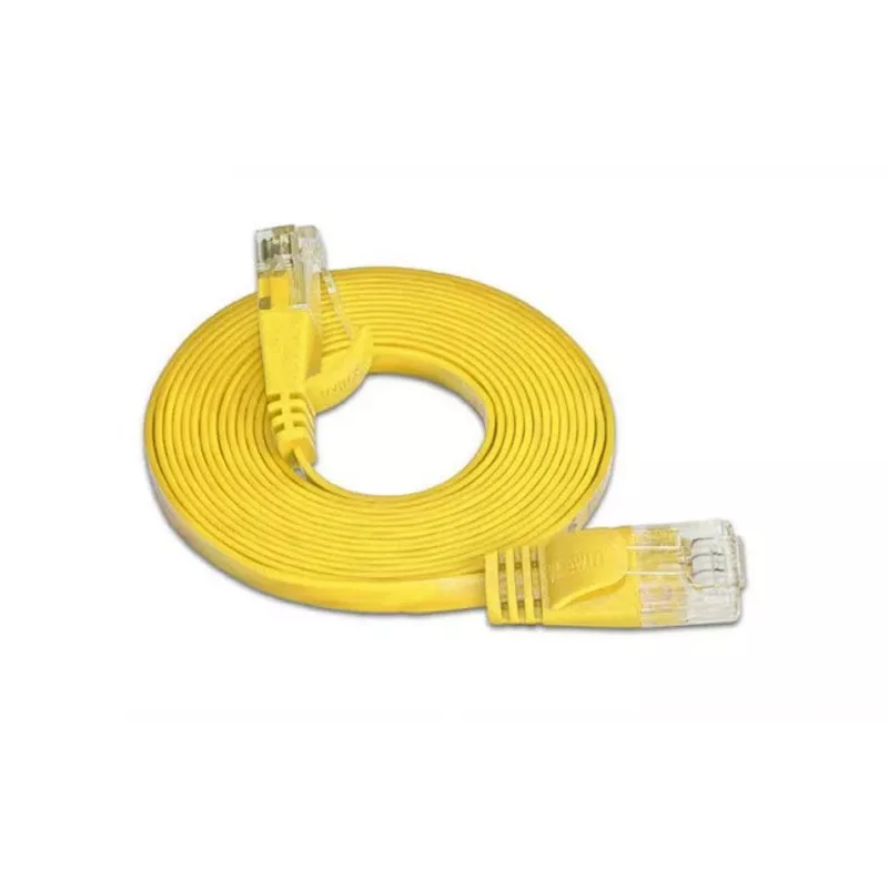 Wirewin SLIM U6 05 GE - Cat.6 slaidais patch kabelis, U/UTP, 0,5 m, dzeltens (PKW-SLIM-KAT6 0.5 GE)