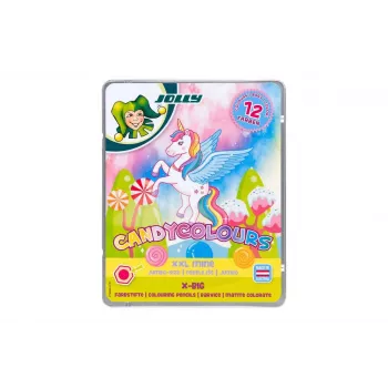 JOLLY X-BIG CANDYCOLOURS krāsainie zīmuļi, dažādas krāsas, 12 gab. (3099-0137)