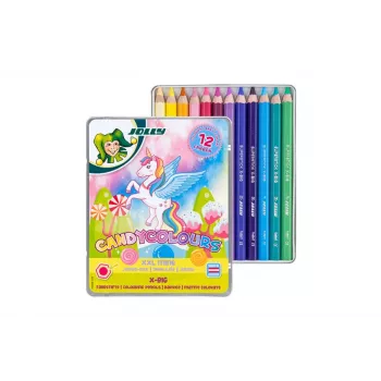 JOLLY X-BIG CANDYCOLOURS krāsainie zīmuļi, dažādas krāsas, 12 gab. (3099-0137)
