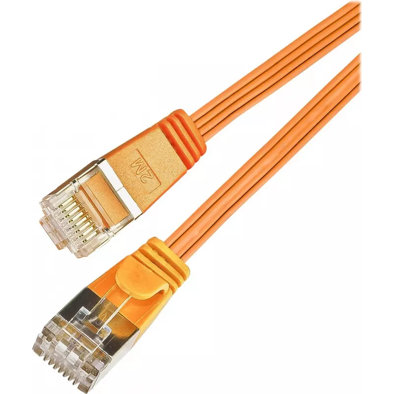 Wirewin Triotronik PKW-STP-SLIM-KAT6 5.0 OR Cat6 U/FTP slim Ethernet tīkla kabelis, RJ45 male to male, 5m, oranžs