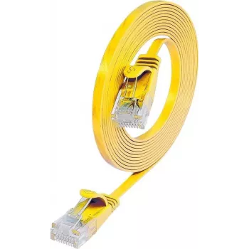 Wirewin SLIM tīkla kabelis U/UTP Cat6 dzeltens 0,75 m PKW-SLIM-KAT6 0.75 GE