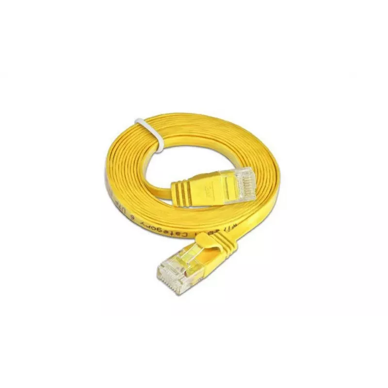 Wirewin SLIM tīkla kabelis U/UTP Cat6 dzeltens 0,75 m PKW-SLIM-KAT6 0.75 GE
