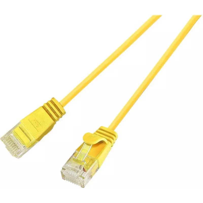 Wirewin SLIM UL6 1 GE - Cat.6 Slim-Light tīkla kabelis, U/UTP, 1,0 m, dzeltens (PKW-LIGHT-K6 1.0 GE)